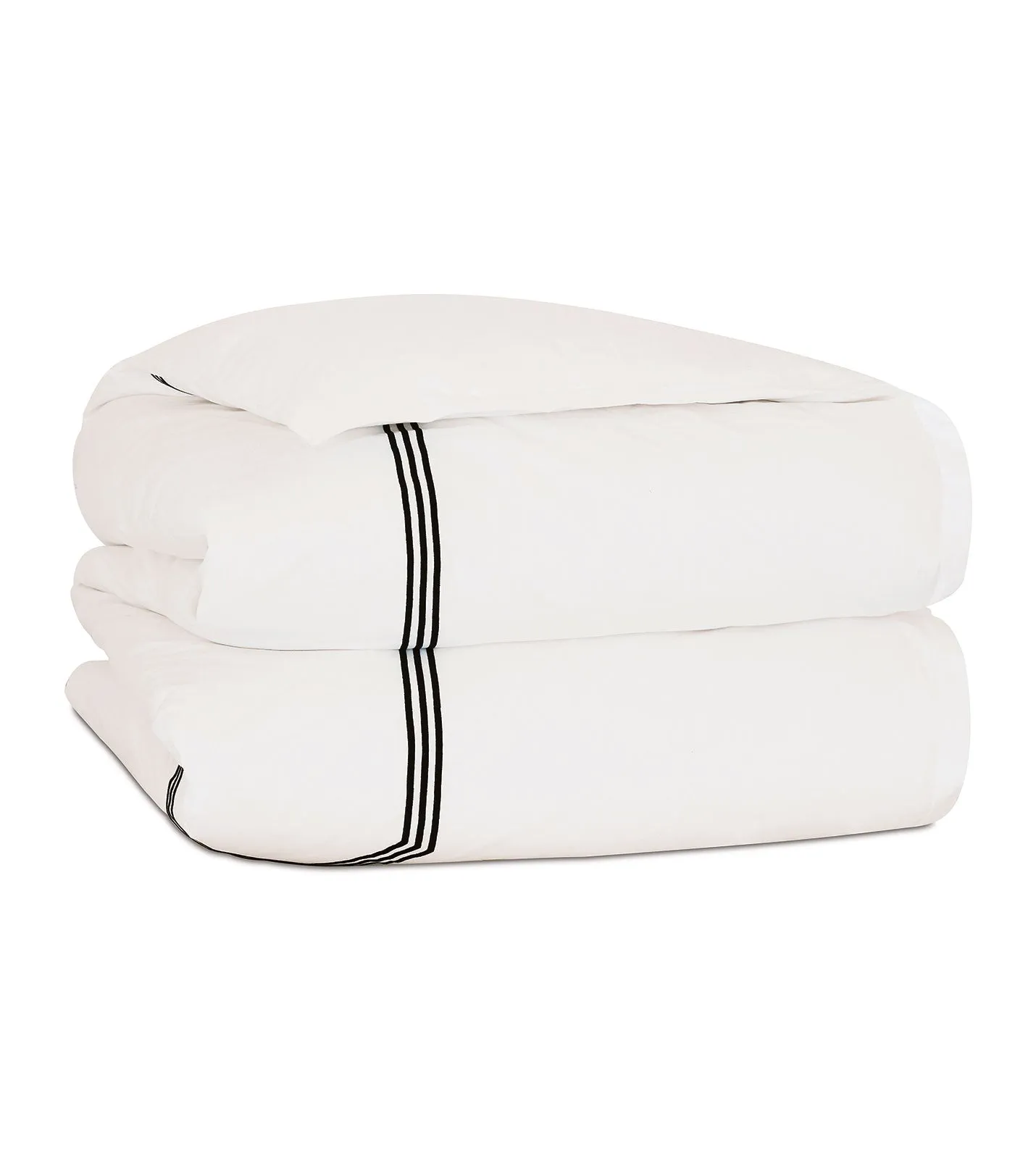 Tessa Ivory Duvet Cover in Black
